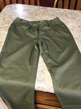 Cutter & Buck Olive Green Straight-Leg Women's Pants